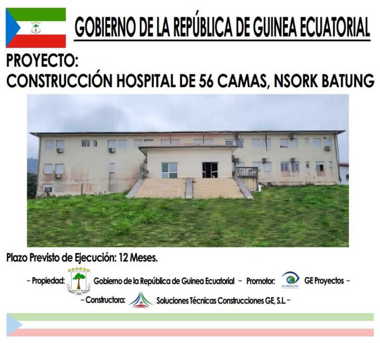 Cartel Anuncio Proyecto Hospital NSORK BATUNG